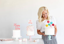 Load image into Gallery viewer, Colorful Pom Pom Cake Toppers