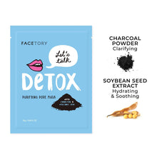 Load image into Gallery viewer, Let's Talk Detox Charcoal Sheet Mask (Purifying)