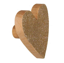Load image into Gallery viewer, Golden Glitter Heart Wall Peg