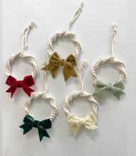 Load image into Gallery viewer, Pretty Little Bow Macrame Wreath Decor
