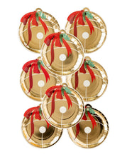 Load image into Gallery viewer, North Pole Express Bell-Shaped Paper Plate Set of 8
