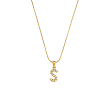 Load image into Gallery viewer, Pretty Little Pearl Initial Necklace