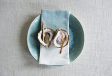 Load image into Gallery viewer, Gilded Oyster Shell Salt & Pepper Cellar Set
