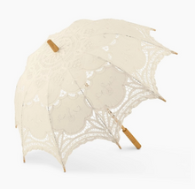 Load image into Gallery viewer, Antiqued Battenburg Lace Parasol