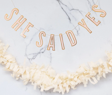 Load image into Gallery viewer, She Said Yes Mini Banner Set