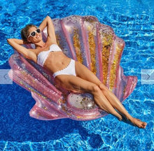 Load image into Gallery viewer, Iridescent Seashell Giant Inflatable Pool Float