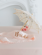 Load image into Gallery viewer, Antiqued Battenburg Lace Parasol