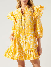 Load image into Gallery viewer, Dayglow Tropics Sammy Ruffle Drop Waist Dress