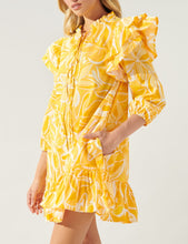 Load image into Gallery viewer, Dayglow Tropics Sammy Ruffle Drop Waist Dress