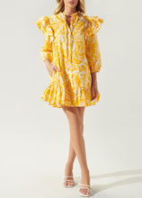 Load image into Gallery viewer, Dayglow Tropics Sammy Ruffle Drop Waist Dress