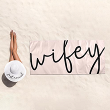 Load image into Gallery viewer, Wifey Quick Dry Oversized Beach Towel