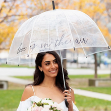 Load image into Gallery viewer, Love Is In The Air Clear Bubble Umbrella