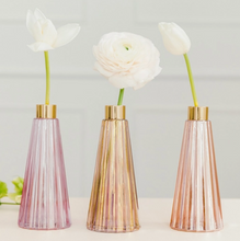 Load image into Gallery viewer, Tapered Colored Glass Bud Vases