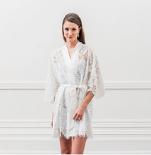 Load image into Gallery viewer, Lace Bridal Wedding Robe