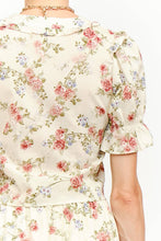 Load image into Gallery viewer, Brigitte Cream Floral Ruffle Set

