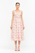 Load image into Gallery viewer, Janice Pink Floral Midi Dress
