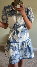 Load image into Gallery viewer, French Toile Button Down Mini Dress
