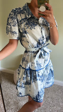 Load image into Gallery viewer, French Toile Button Down Mini Dress
