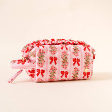Load image into Gallery viewer, &quot;Oh So Merry&quot; Essentials Quilted Cosmetic Pouch
