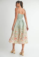 Load image into Gallery viewer, Floral Linen Midi Dress
