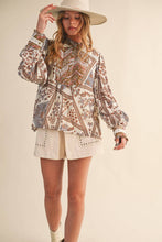 Load image into Gallery viewer, Patchwork Lace Trim Blouse Top
