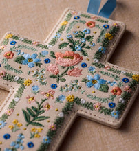 Load image into Gallery viewer, Rosette Embroidered Easter Cross **PREORDER**
