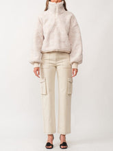 Load image into Gallery viewer, Rosette Floral Cropped Sherpa Jacket
