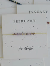 Load image into Gallery viewer, Birthstone Beaded Carded Bracelet
