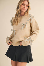 Load image into Gallery viewer, Pretty Little Striped Bow Sweater

