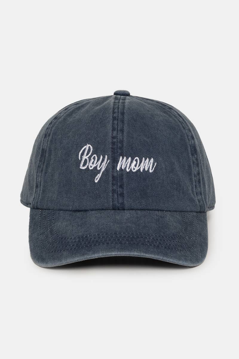 Boy Mom Embroidered Baseball Cap