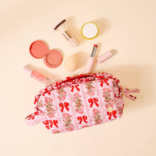 Load image into Gallery viewer, &quot;Oh So Merry&quot; Essentials Quilted Cosmetic Pouch
