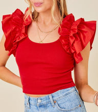 Load image into Gallery viewer, Pretty Little Galentine Ruffle Top
