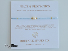 Load image into Gallery viewer, Rena Pearl Peace &amp; Protection Carded Bracelet
