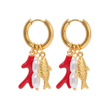 Load image into Gallery viewer, Capri Coast Charm Earrings
