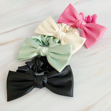 Load image into Gallery viewer, Satin Bow Hair Scrunchie
