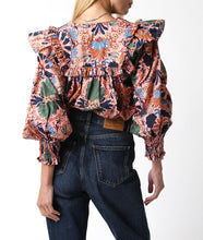 Load image into Gallery viewer, The Candice Woven Ruffle Long Sleeve Top
