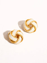 Load image into Gallery viewer, Astor Gold Basket Weaved Ball Stud Earrings
