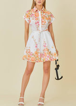 Load image into Gallery viewer, The Lyon Floral Print Waist Tie Mini Dress
