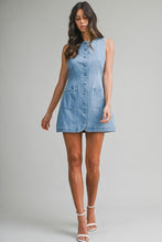 Load image into Gallery viewer, The Southampton Social Mini Denim Dress

