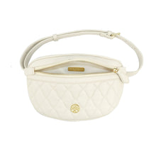 Load image into Gallery viewer, Grace Quilted Cream Belt Bag
