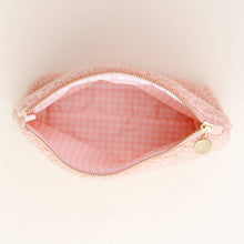 Load image into Gallery viewer, Hearts Pink Sherpa Teddy Pouch
