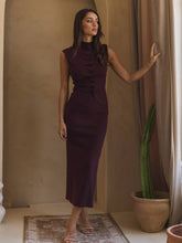 Load image into Gallery viewer, Pleated Burgundy Knit Sweater Set
