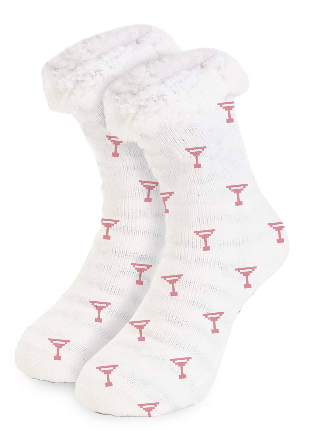 Pink Martini Knit Fur Socks