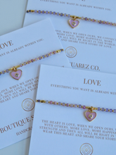 Load image into Gallery viewer, Kira Heart Love Carded Bracelet
