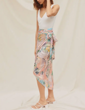 Load image into Gallery viewer, Palm Spring Tulip Wrap Midi Sarong Skirt
