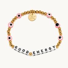 Load image into Gallery viewer, Good Energy Evil Eye Gold Filled Beaded Bracelet
