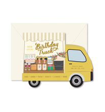 Load image into Gallery viewer, Birthday Truck Die-Cut Greeting Card
