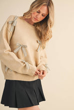 Load image into Gallery viewer, Pretty Little Striped Bow Sweater
