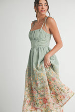 Load image into Gallery viewer, Floral Linen Midi Dress
