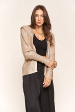 Load image into Gallery viewer, Golden Shoulder Pad Button Down Cardigan

